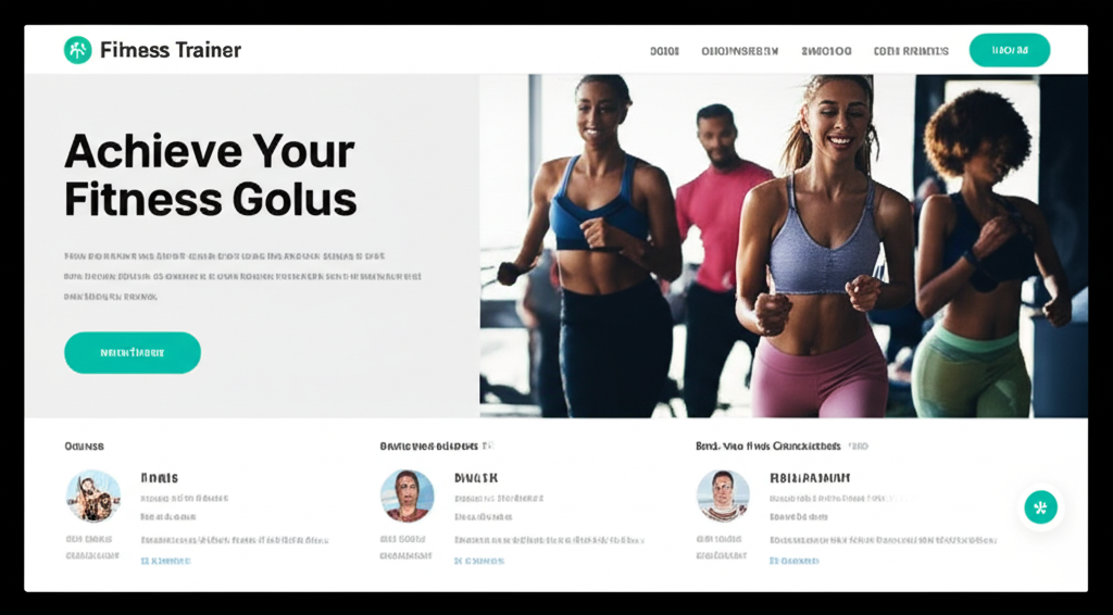 FitLife Personal Training - Personal trainer website with class booking and client management system for fitness professionals Fitness Trainer Website