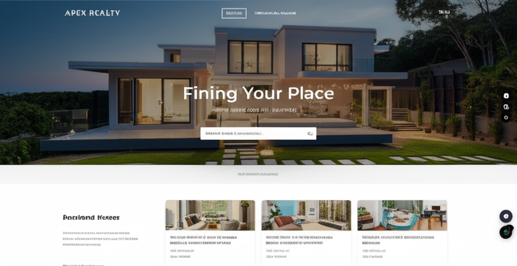 PrimeProperties Realty - Real estate agency website with property listings and virtual tour integration for modern property search Real Estate Website